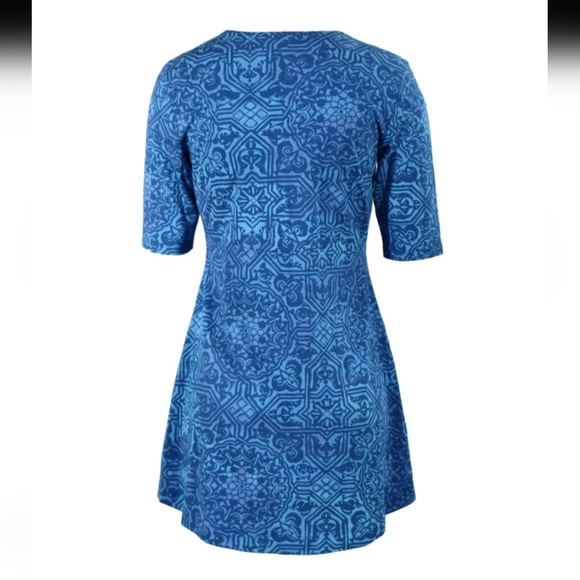 NWOT Peruvian Connection Tilework Tunic 1/2 Sleeve Abstract Top Size XS - Picture 4 of 9